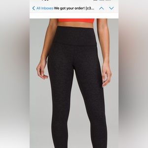 Lululemon wunder train blazed black size 8